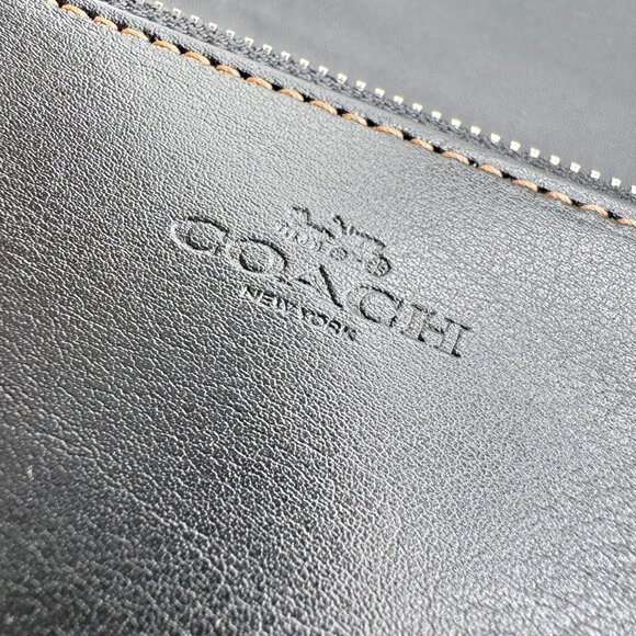 Coach Anna Foldover Crossbody Bag Tartan Plaid Red Black Coated Canvas Leather - Picture 7 of 16